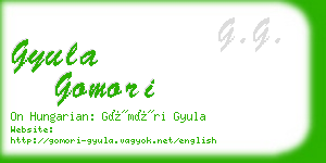 gyula gomori business card